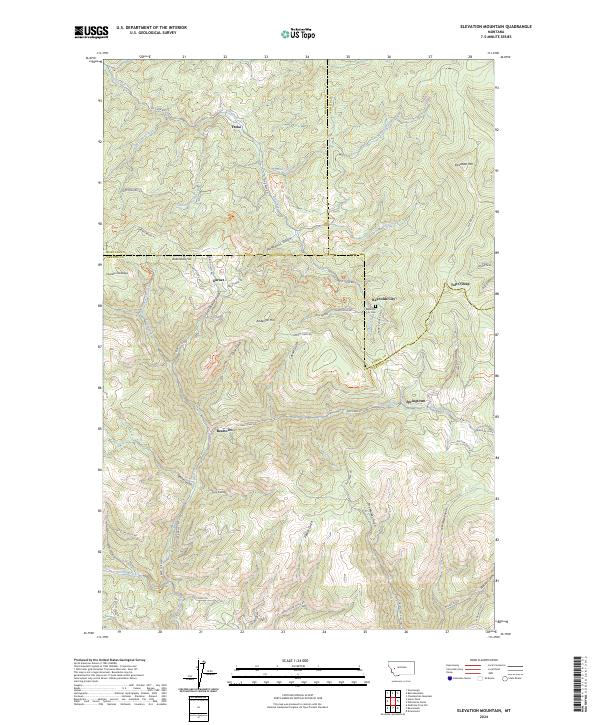 Elevation Mountain topographic map thumbnail