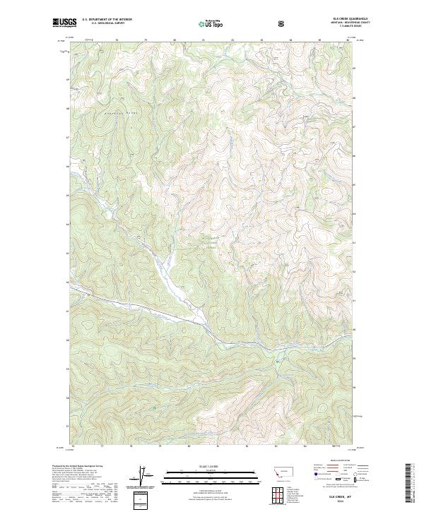 Elk Creek topographic map thumbnail