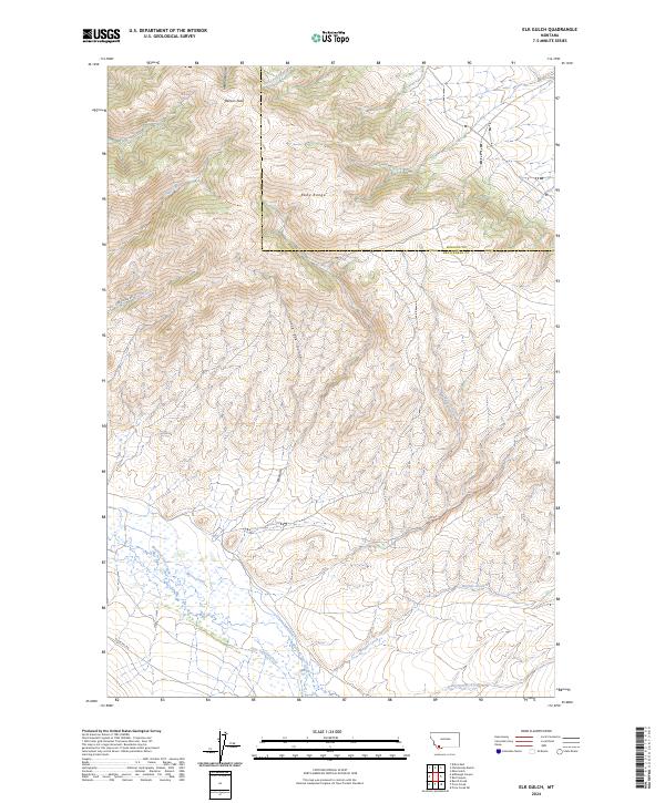 Elk Gulch topographic map thumbnail