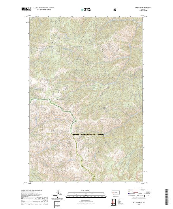 Elk Mountain 2024 topographic map thumbnail