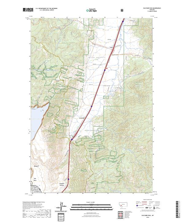 Elk Park Pass topographic map thumbnail