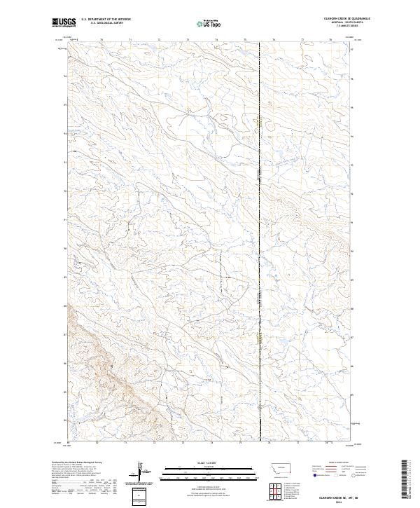 Elkhorn Creek SE topographic map thumbnail