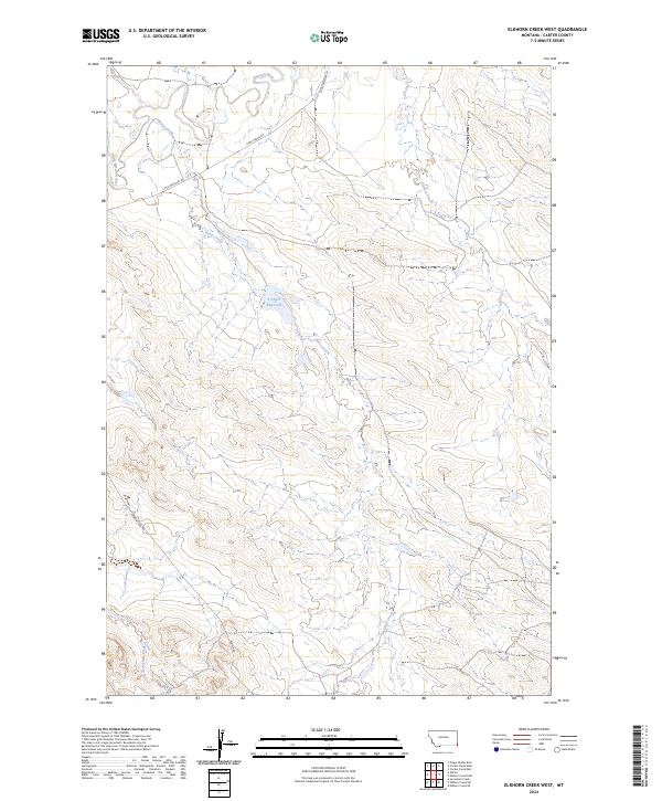 Elkhorn Creek West topographic map thumbnail