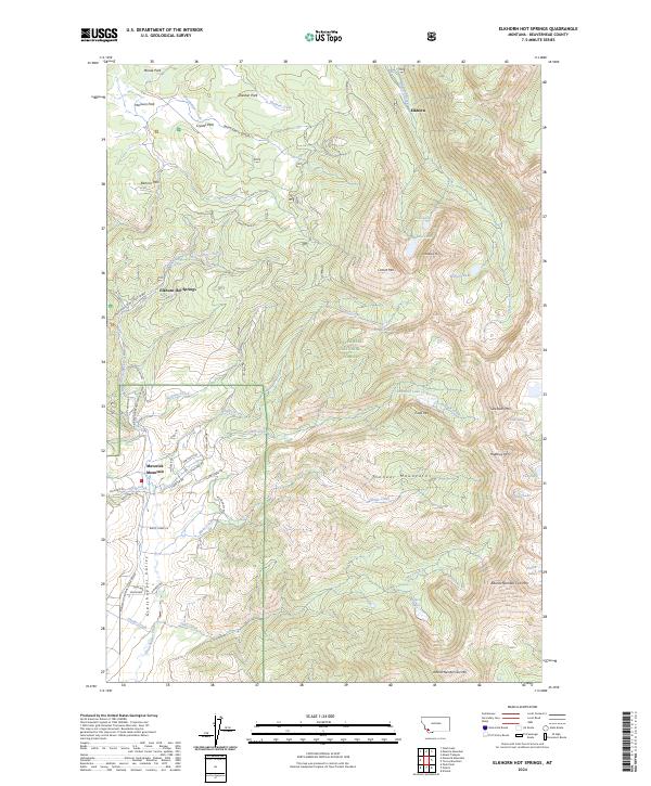 Elkhorn Hot Springs topographic map thumbnail
