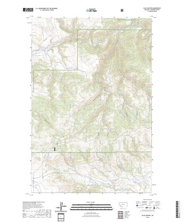 Ellis Canyon topographic map thumbnail