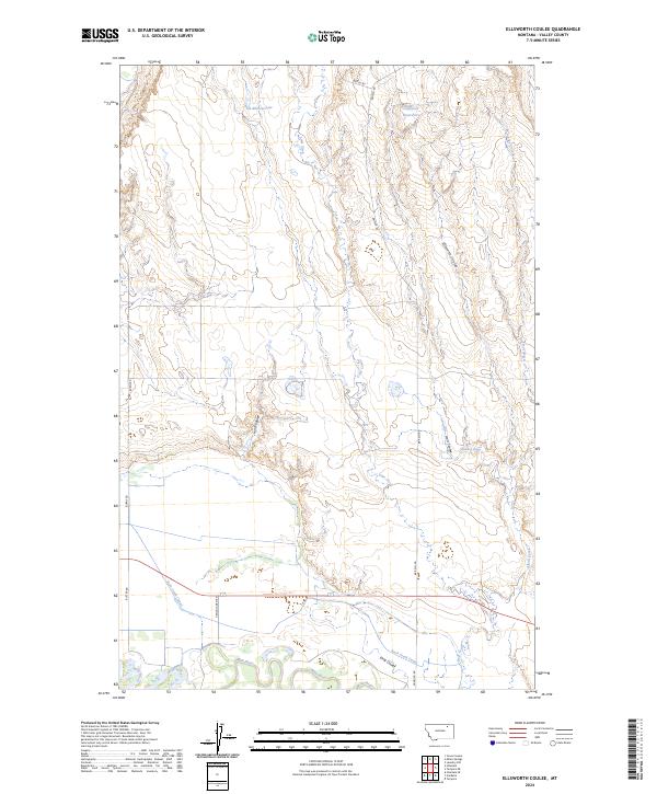 Ellsworth Coulee topographic map thumbnail