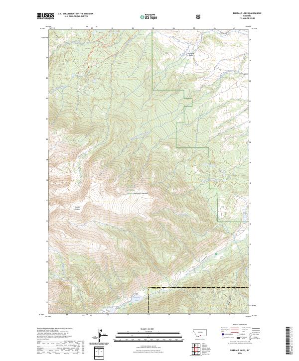 Emerald Lake topographic map thumbnail