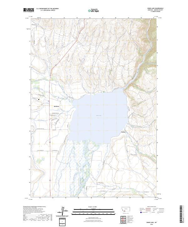 Ennis Lake topographic map thumbnail