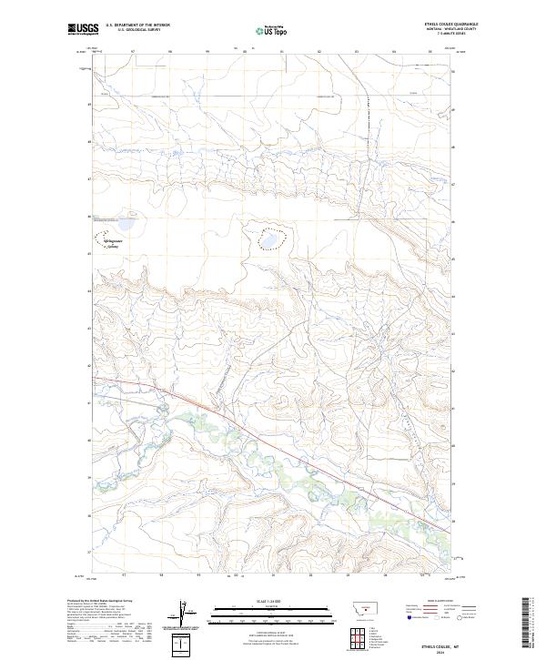 Ethels Coulee topographic map thumbnail