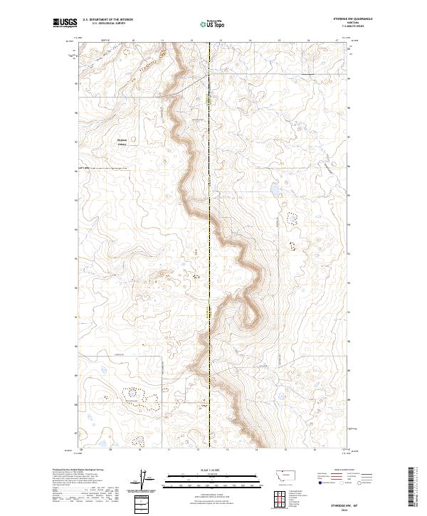 Ethridge NW topographic map thumbnail
