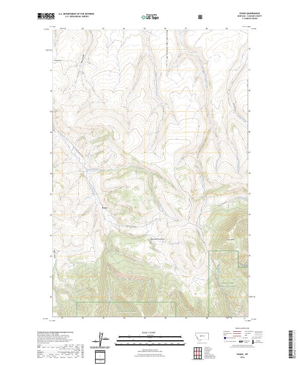 Evans topographic map thumbnail
