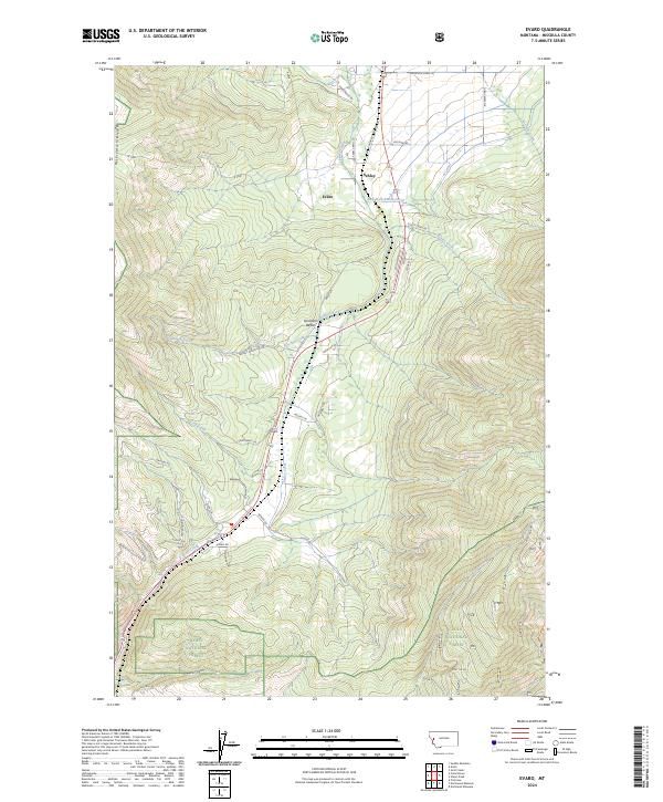 Evaro topographic map thumbnail