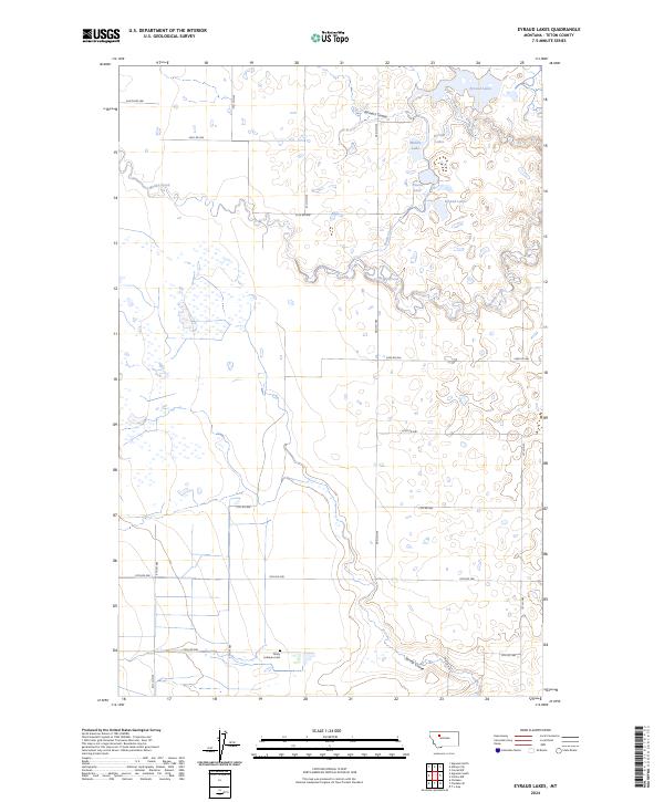 Eyraud Lakes topographic map thumbnail