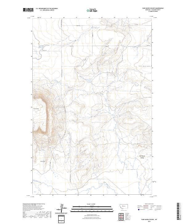 Fair Haven Colony topographic map thumbnail