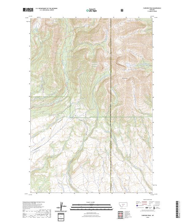 Fairview Peak topographic map thumbnail