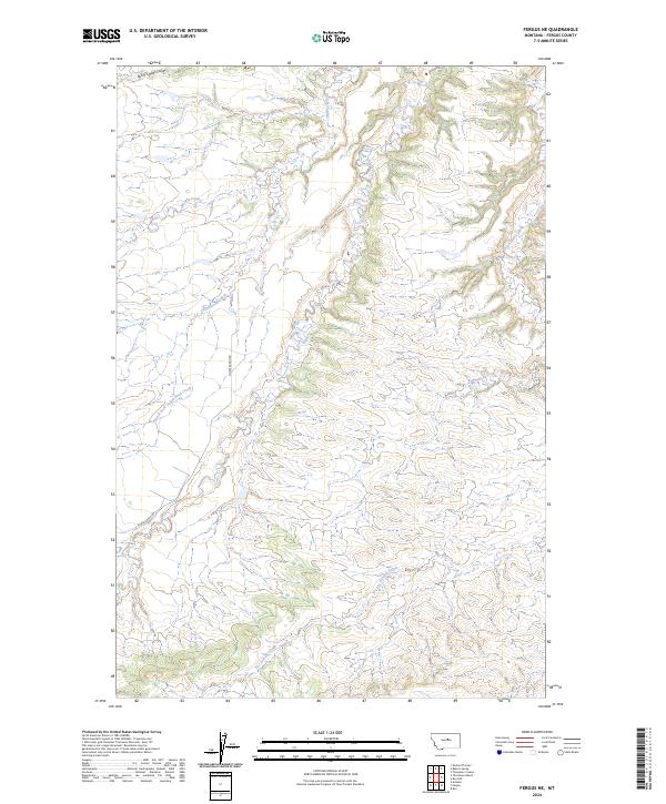 Fergus NE topographic map thumbnail