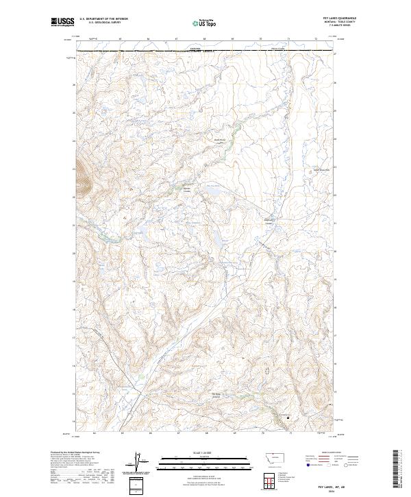 Fey Lakes topographic map thumbnail