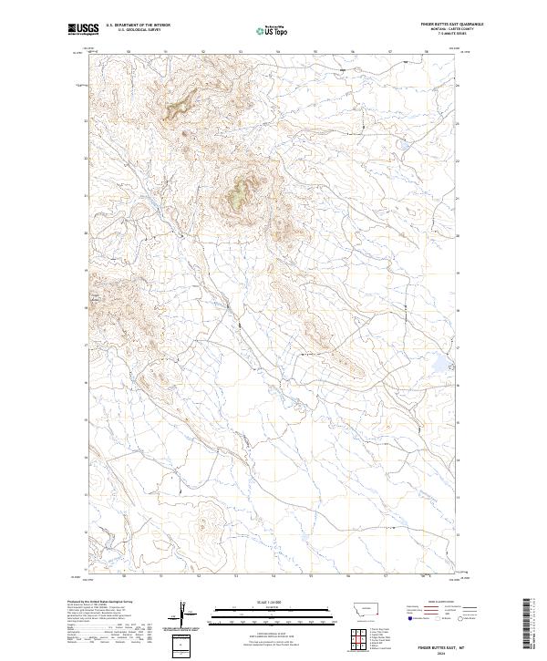 Finger Buttes East topographic map thumbnail