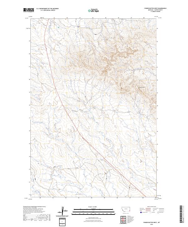 Finger Buttes West topographic map thumbnail