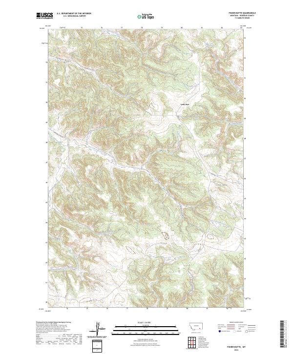 Fisher Butte topographic map thumbnail