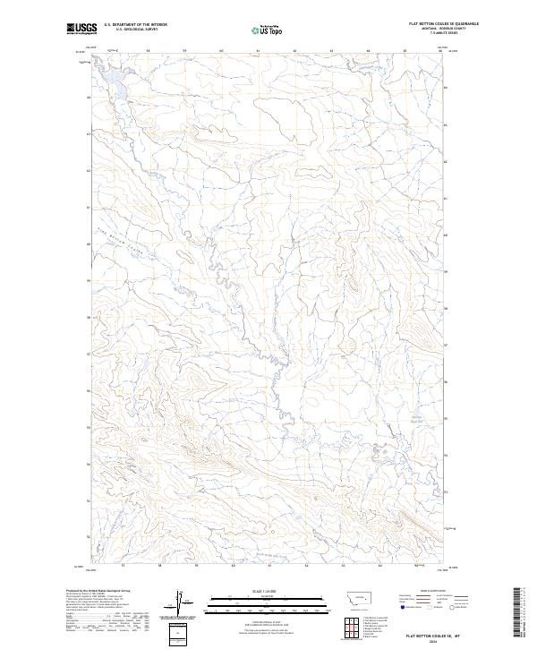 Flat Bottom Coulee SE topographic map thumbnail