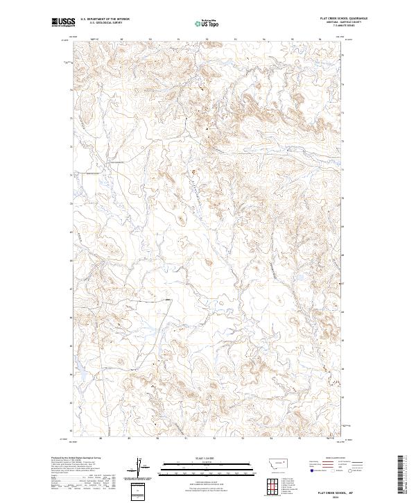 Flat Creek School topographic map thumbnail