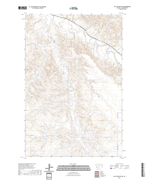 Flat Top Butte NE topographic map thumbnail