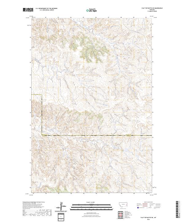 Flat Top Butte SW topographic map thumbnail