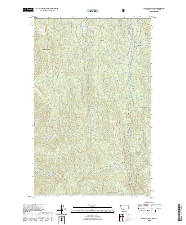 Flatiron Mountain topographic map thumbnail
