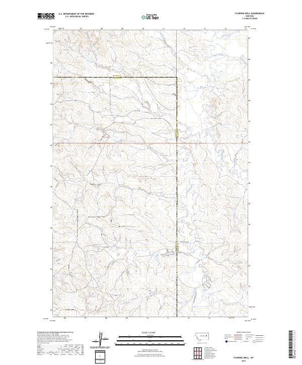 Flowing Well topographic map thumbnail