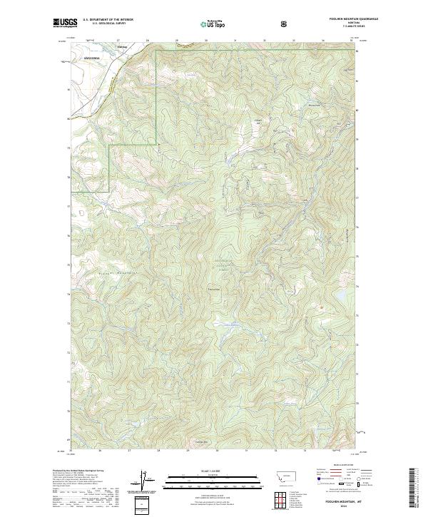 Foolhen Mountain topographic map thumbnail
