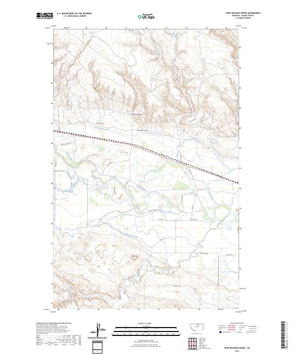 Fort Belknap Siding topographic map thumbnail
