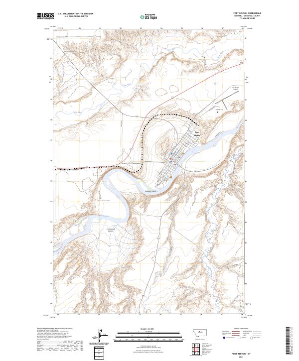 Fort Benton topographic map thumbnail