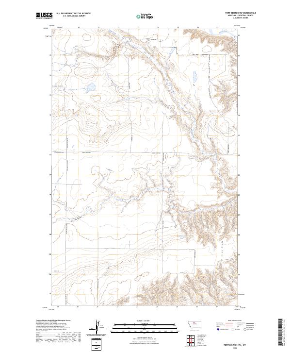 Fort Benton NW topographic map thumbnail