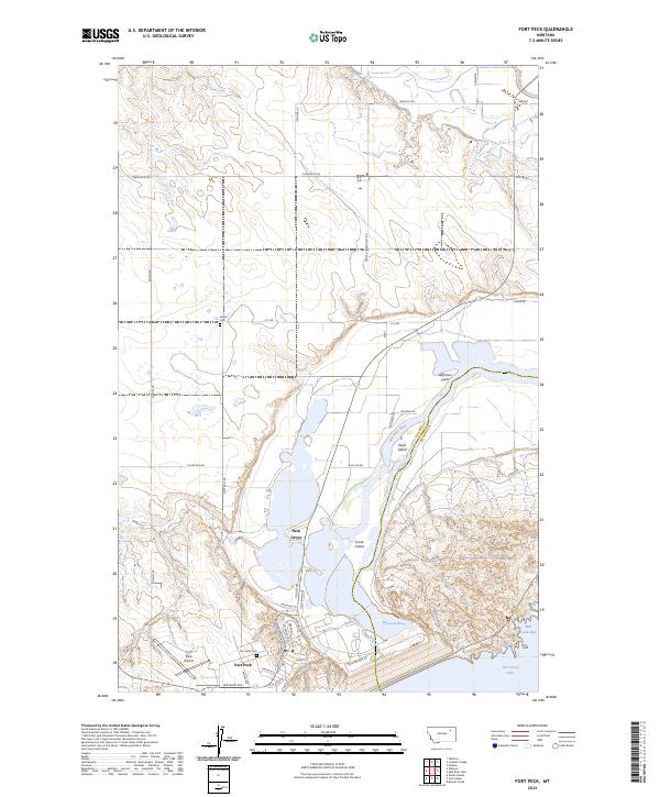 Fort Peck topographic map thumbnail