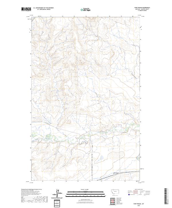 Fort Piegan topographic map thumbnail