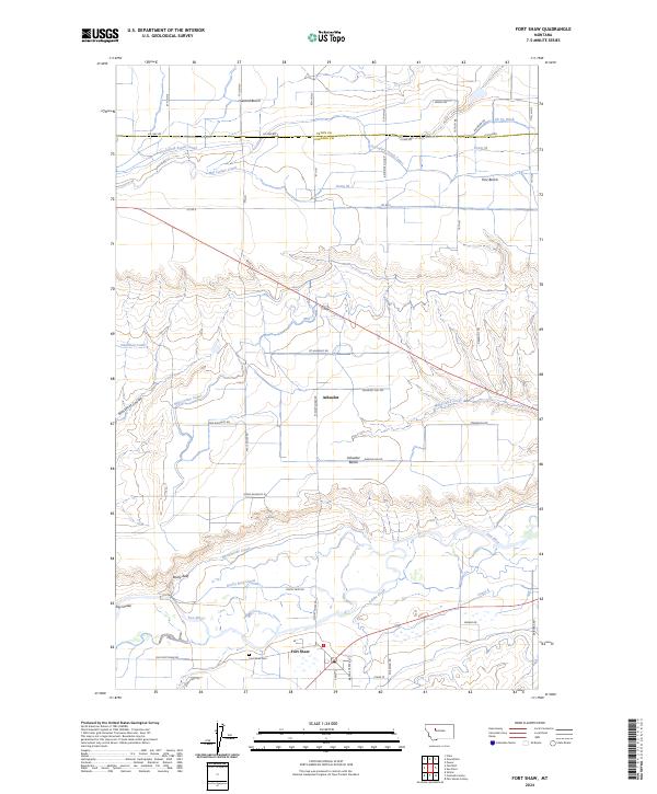 Fort Shaw topographic map thumbnail