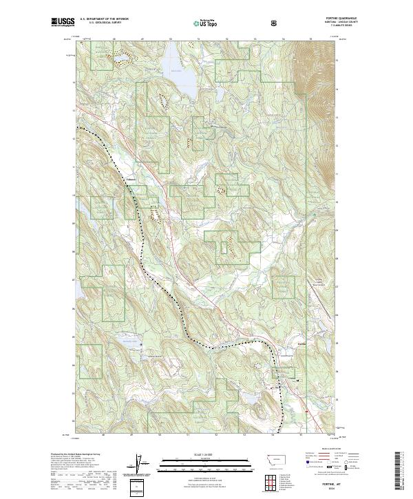 Fortine topographic map thumbnail