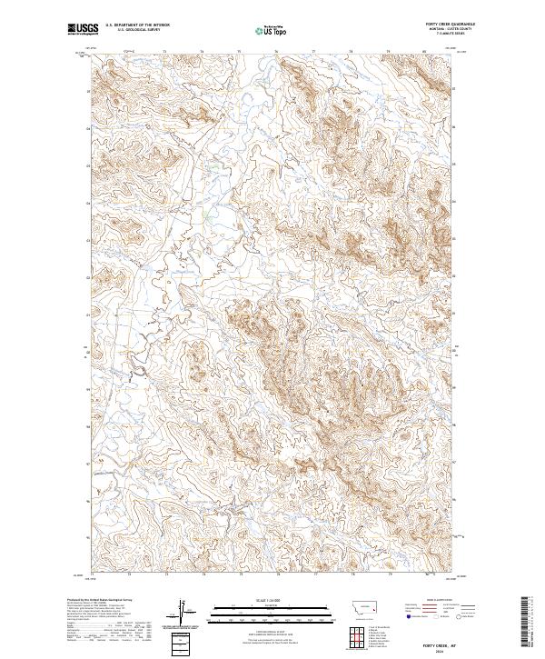 Forty Creek topographic map thumbnail