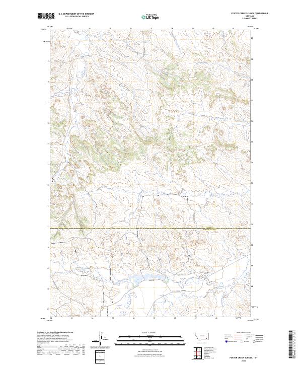 Foster Creek School topographic map thumbnail