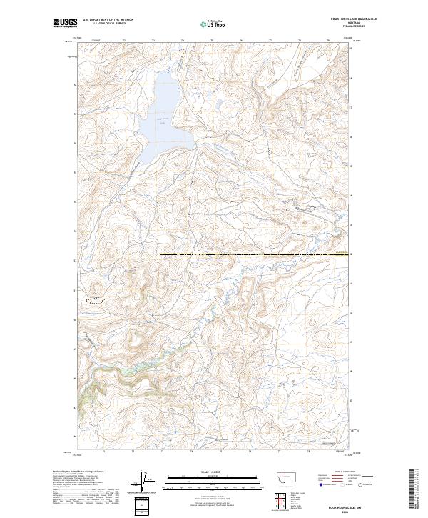 Four Horns Lake topographic map thumbnail