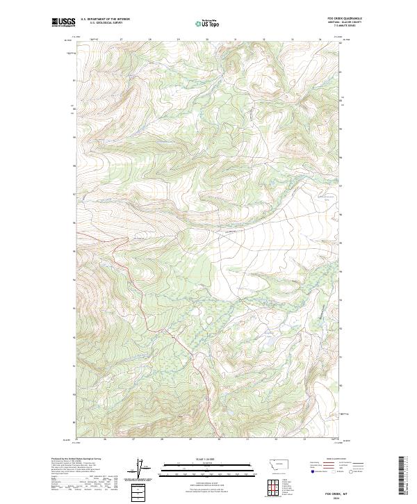 Fox Creek topographic map thumbnail