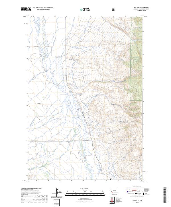 Fox Gulch topographic map thumbnail