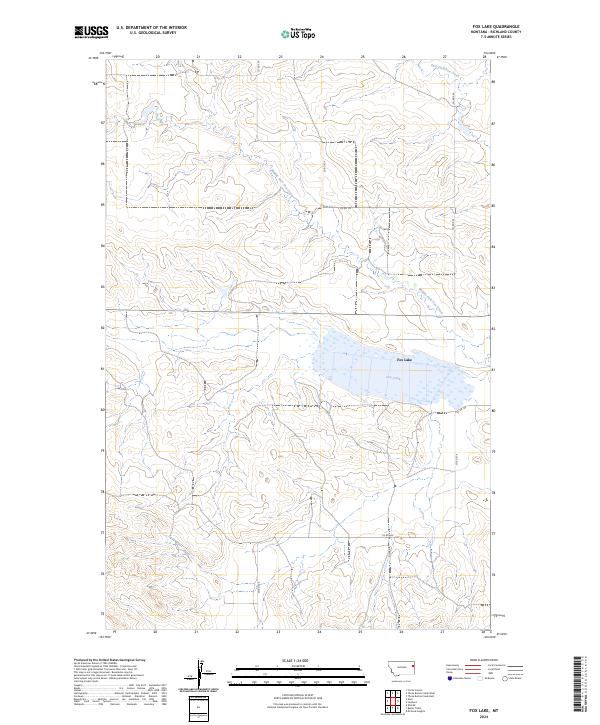 Fox Lake 2024 topographic map thumbnail