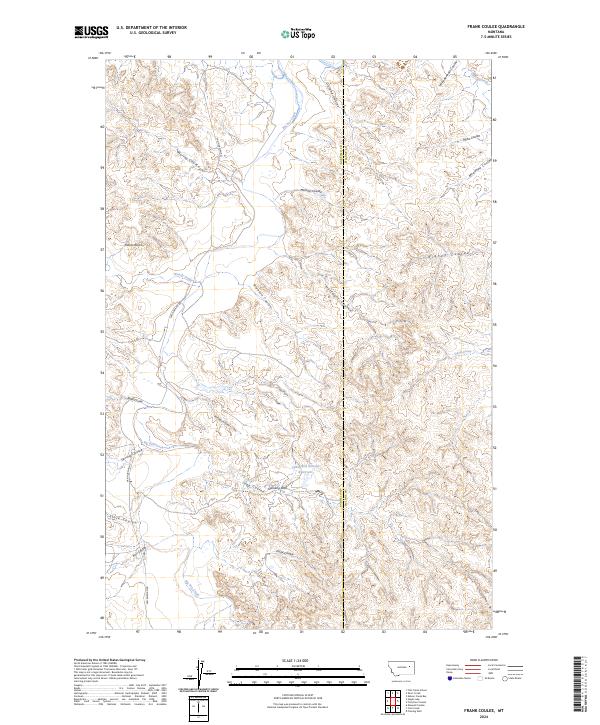 Frank Coulee topographic map thumbnail