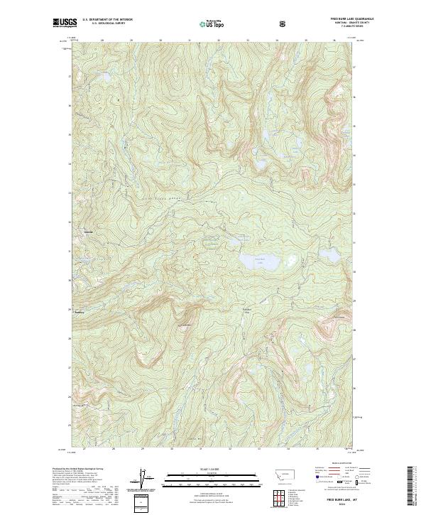 Fred Burr Lake topographic map thumbnail