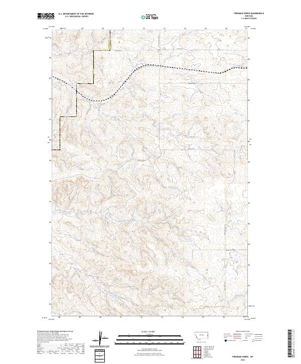 Freeman Creek topographic map thumbnail