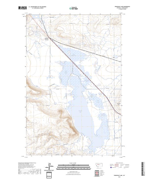 Freezeout Lake topographic map thumbnail