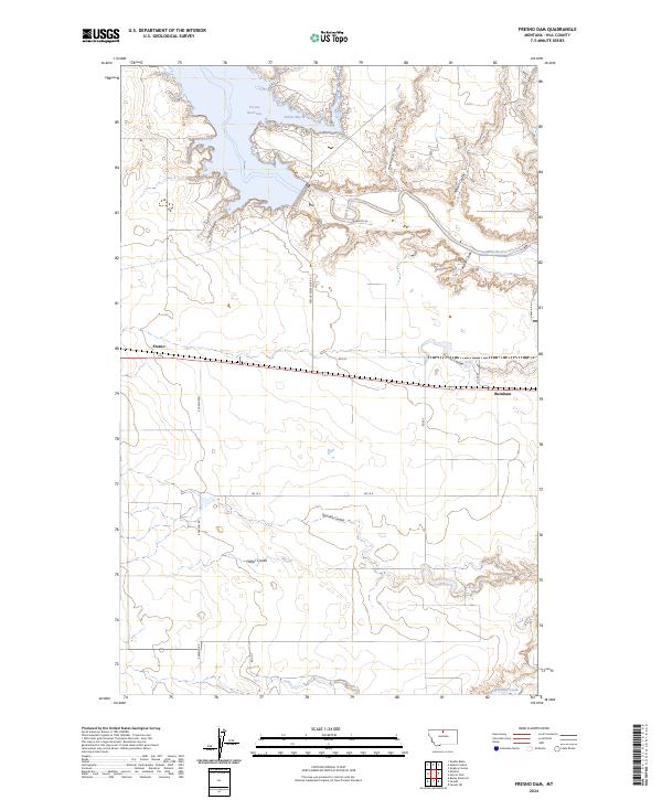 Fresno Dam 2024 topographic map thumbnail