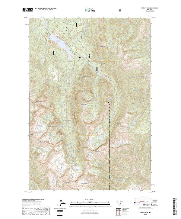 Fridley Peak topographic map thumbnail